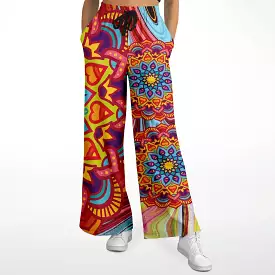 Hippy-Dippy Red Eco-Poly Stretchy Phat Bellbottoms