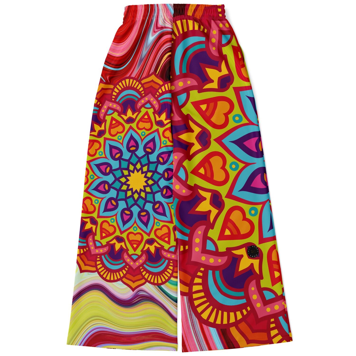 Hippy-Dippy Red Eco-Poly Stretchy Phat Bellbottoms