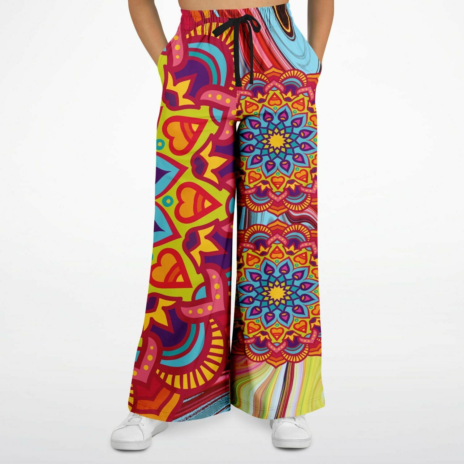 Hippy-Dippy Red Eco-Poly Stretchy Phat Bellbottoms