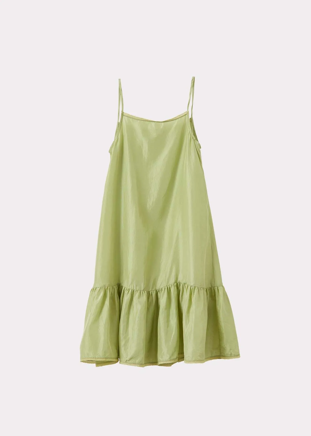 kids Caramel GRAPE SLIP DRESS - ALMOND