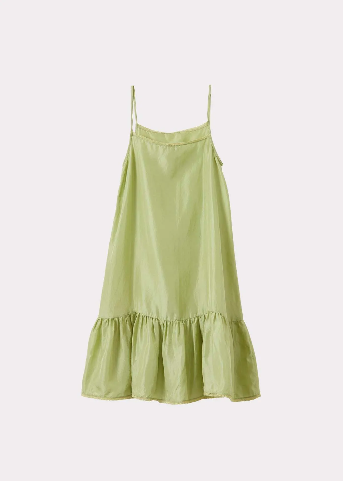 kids Caramel GRAPE SLIP DRESS - ALMOND