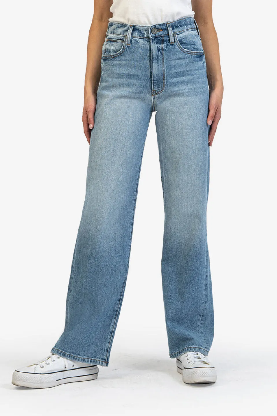 Kut From The Kloth Sienna High Rise Wide Leg Jean (Coach Wash)