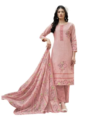 Ladyline Casual Women's Cotton Salwar Kameez - Designer Printed with Cotton Print Dupatta