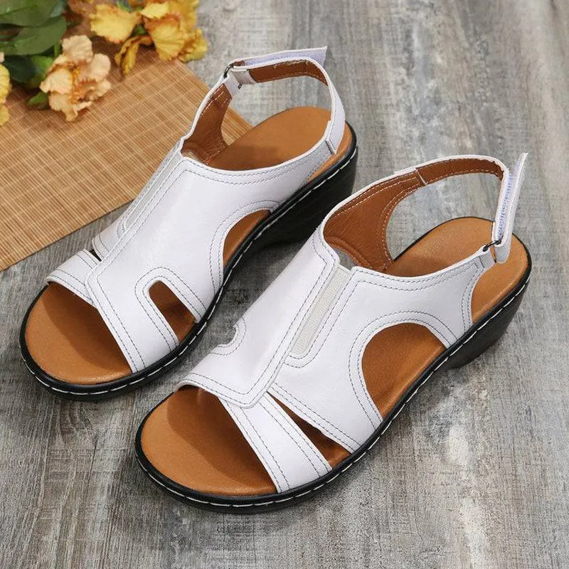 Libiyi Summer Velcro Fish Mouth Casual Women's Sandals