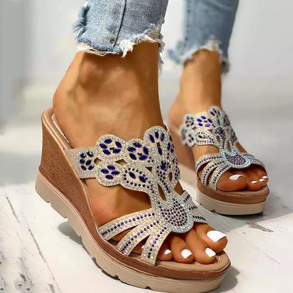 Libiyi Women's Platform Wedge Casual Sandals