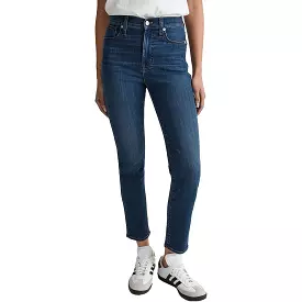 Madewell Womens Stovepipe Narrow Leg Dark Wash Ankle Jeans