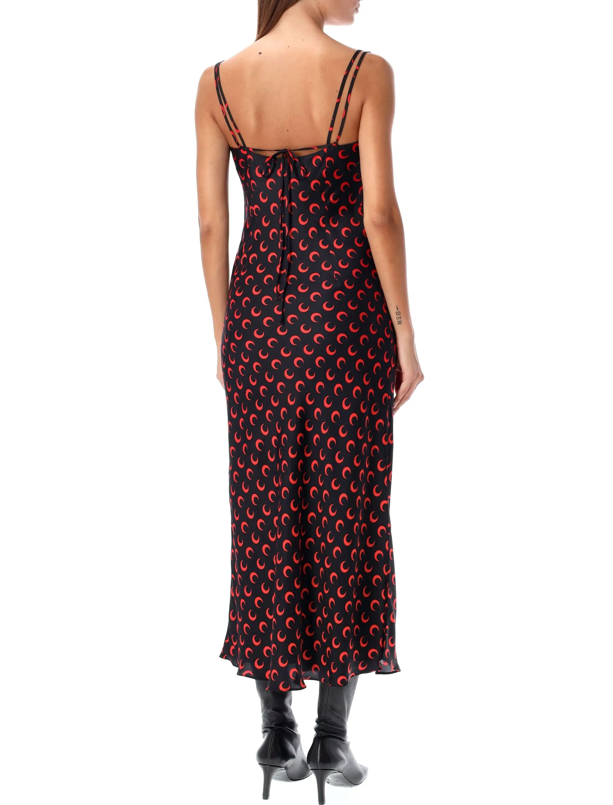 MARINE SERRE Lunar Print Midi Slip Dress