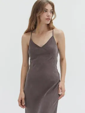 Maxi Slip Dress - Charcoal