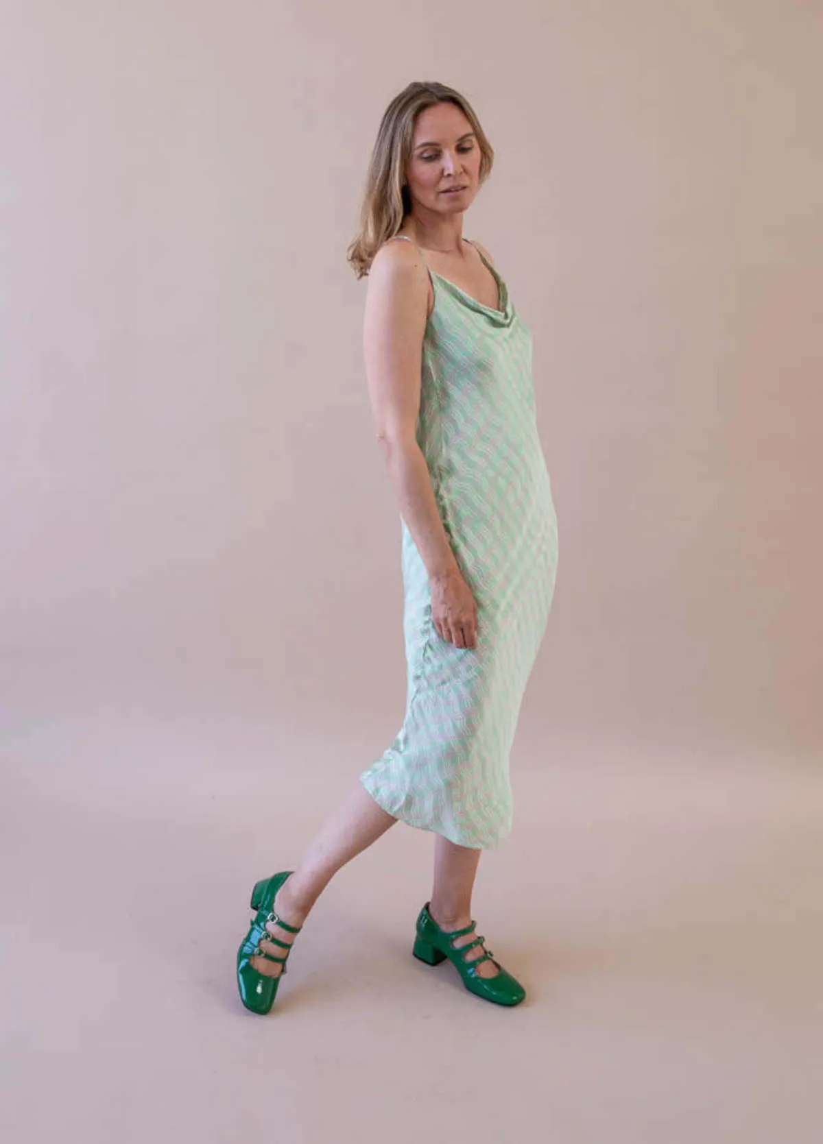 Molly High Tide Slip Dress - Green