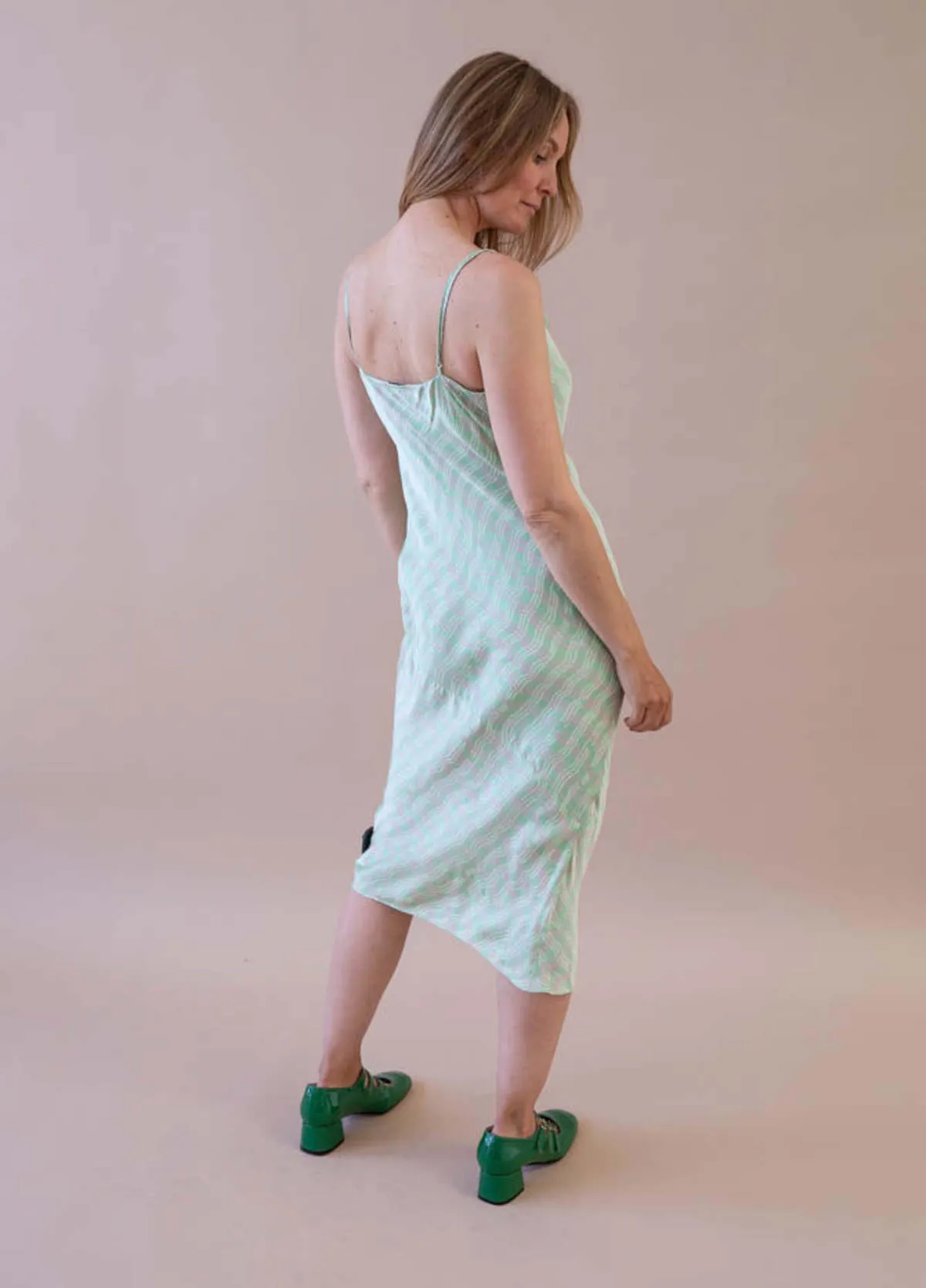 Molly High Tide Slip Dress - Green