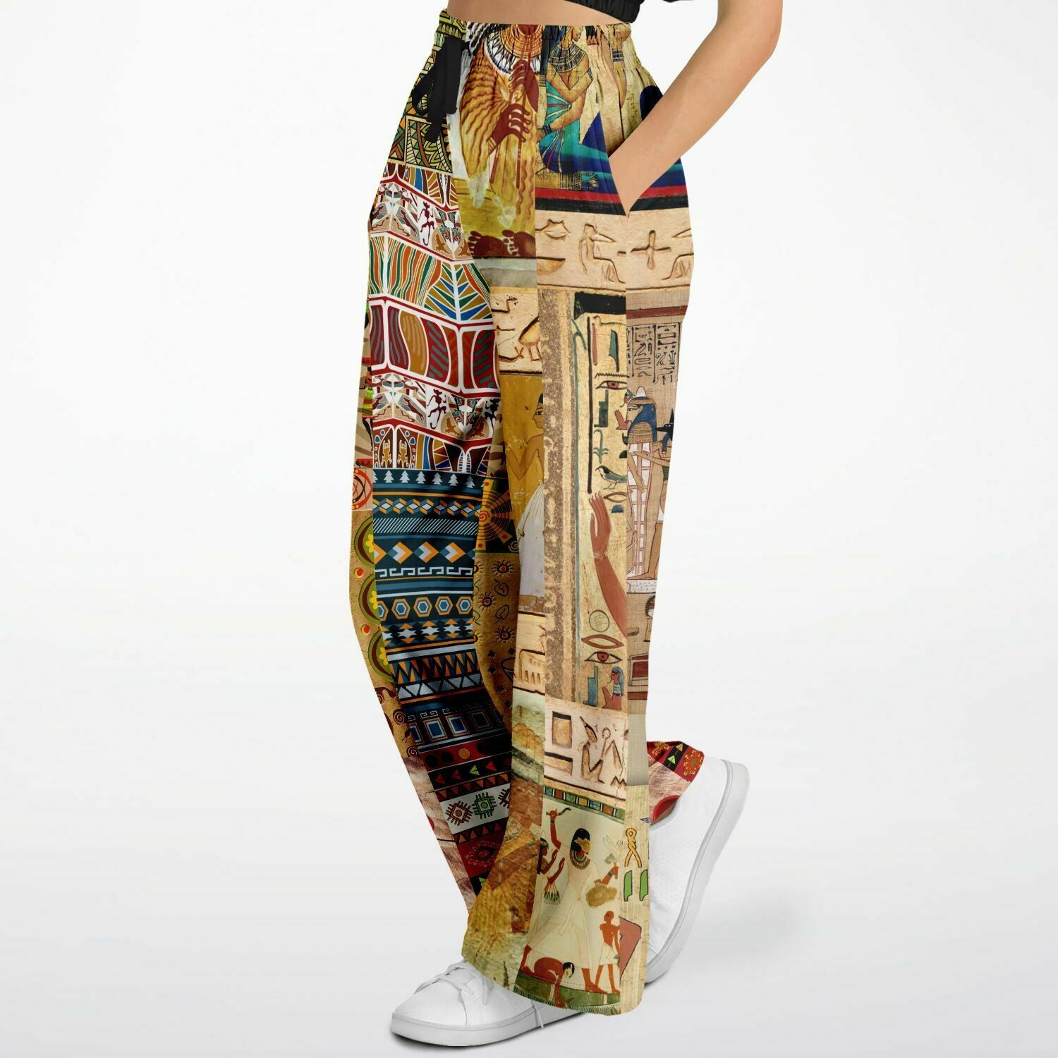 Mother Lode African Print Eco-Poly Stretchy Phat Bellbottoms