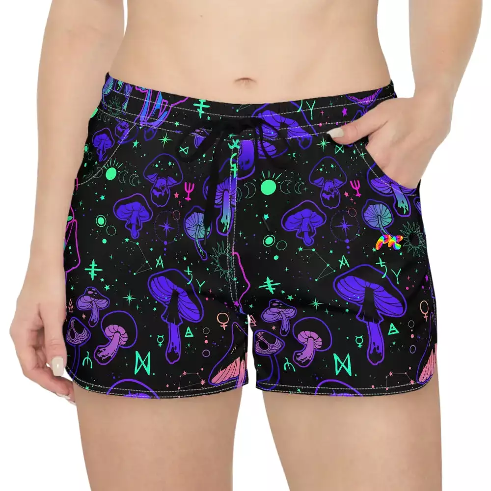 Mushroom Cult Women's Rave Shorts | Festival Outfits For Women Over 40