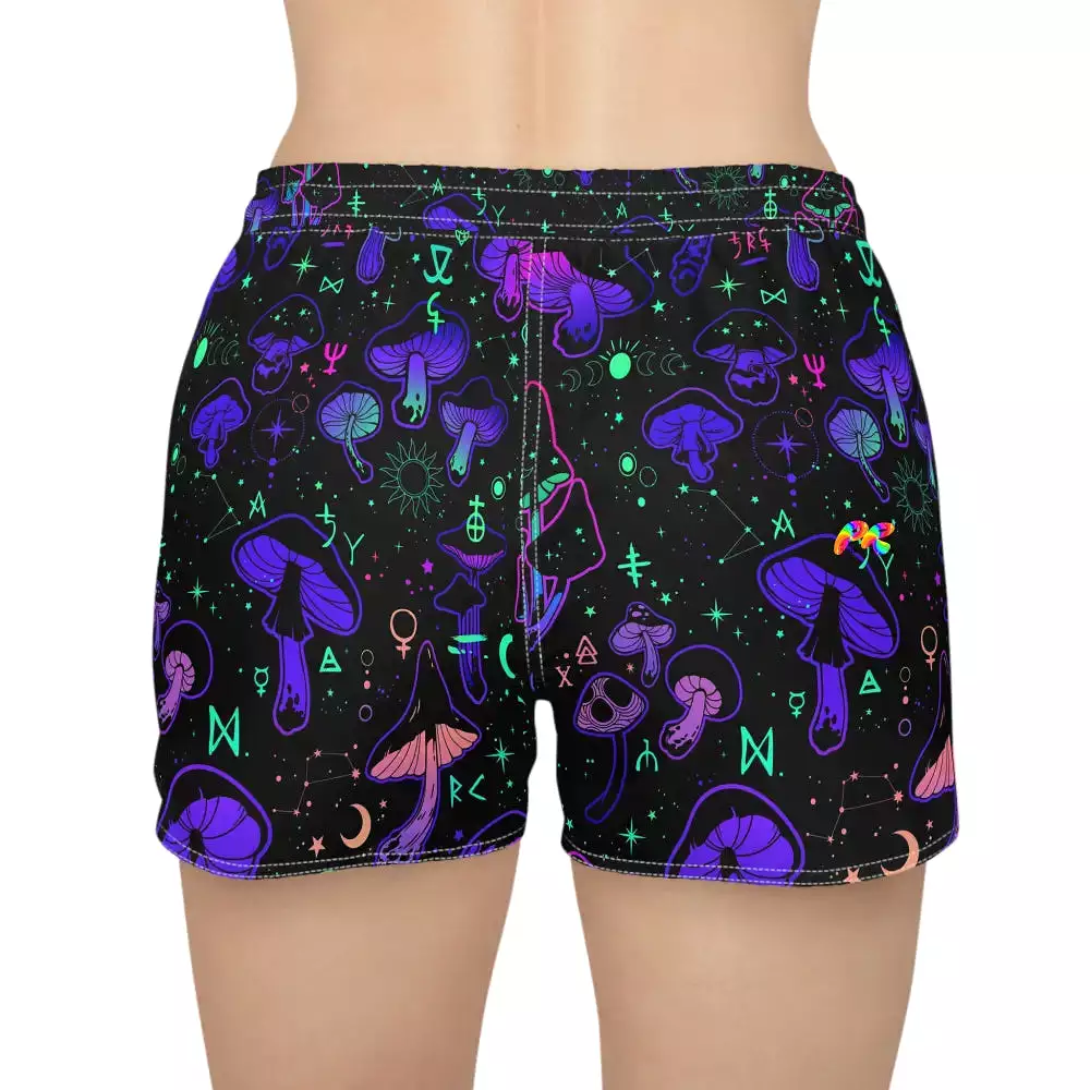 Mushroom Cult Women's Rave Shorts | Festival Outfits For Women Over 40