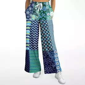 Mykonos Floral Patchwork Eco-Poly Stretchy Phat Bellbottoms