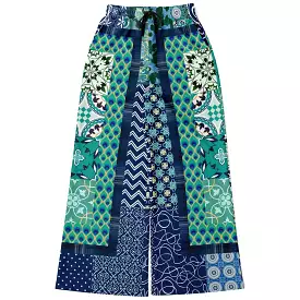 Mykonos Floral Tile Eco-Poly Stretchy Phat Bellbottoms