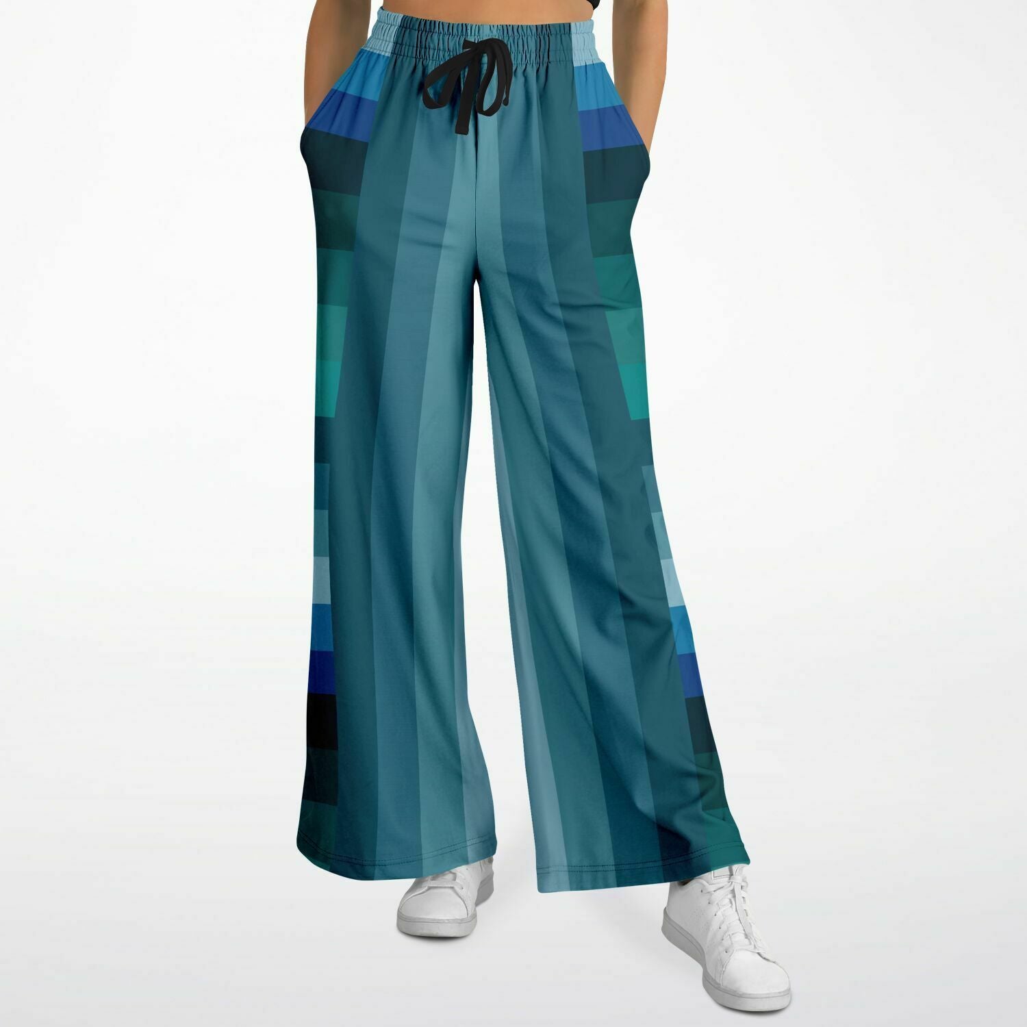 Mykonos Striped Variety Eco-Poly Stretchy Phat Bellbottoms