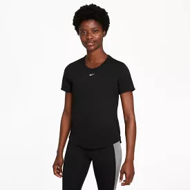 NIKE WOMEN'S DRI-FIT ONE STANDARD FIT SHORT-SLEEVE BLACK TEE