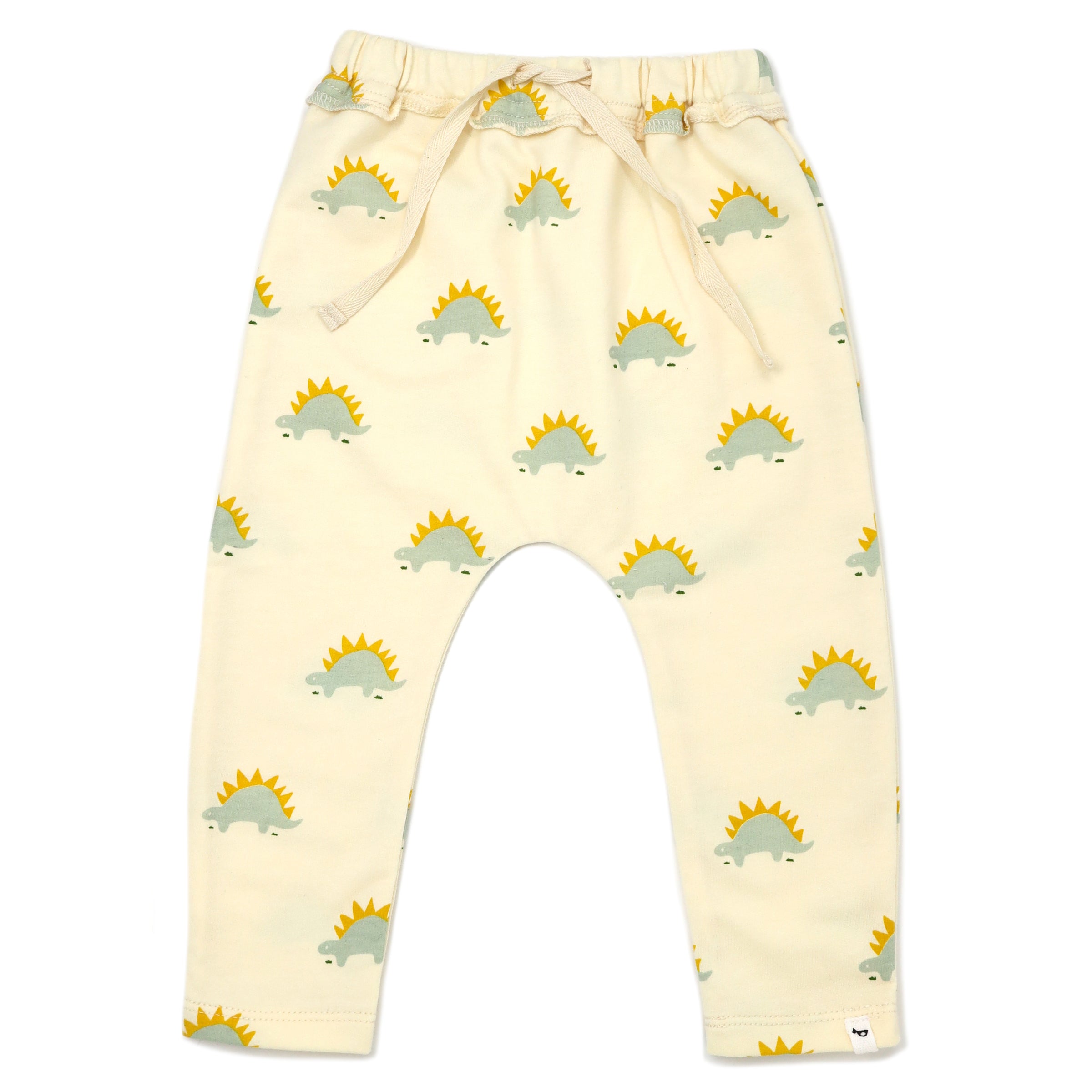 oh baby! French Terry Brooklyn Jogger - Mist Stegosaurus Print - Vanilla