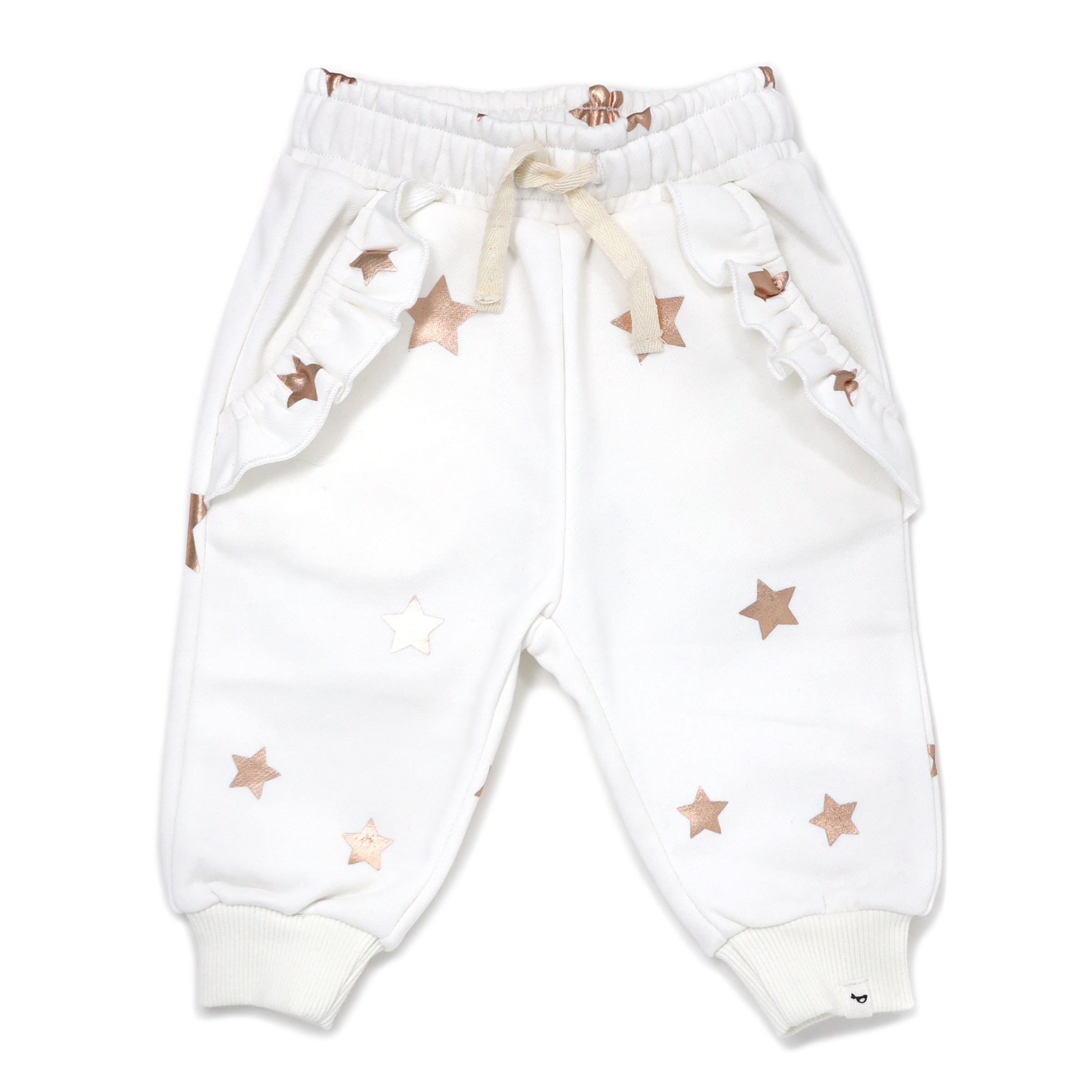 oh baby! Rose Gold Stars Millie Pocket Jogger - Cream