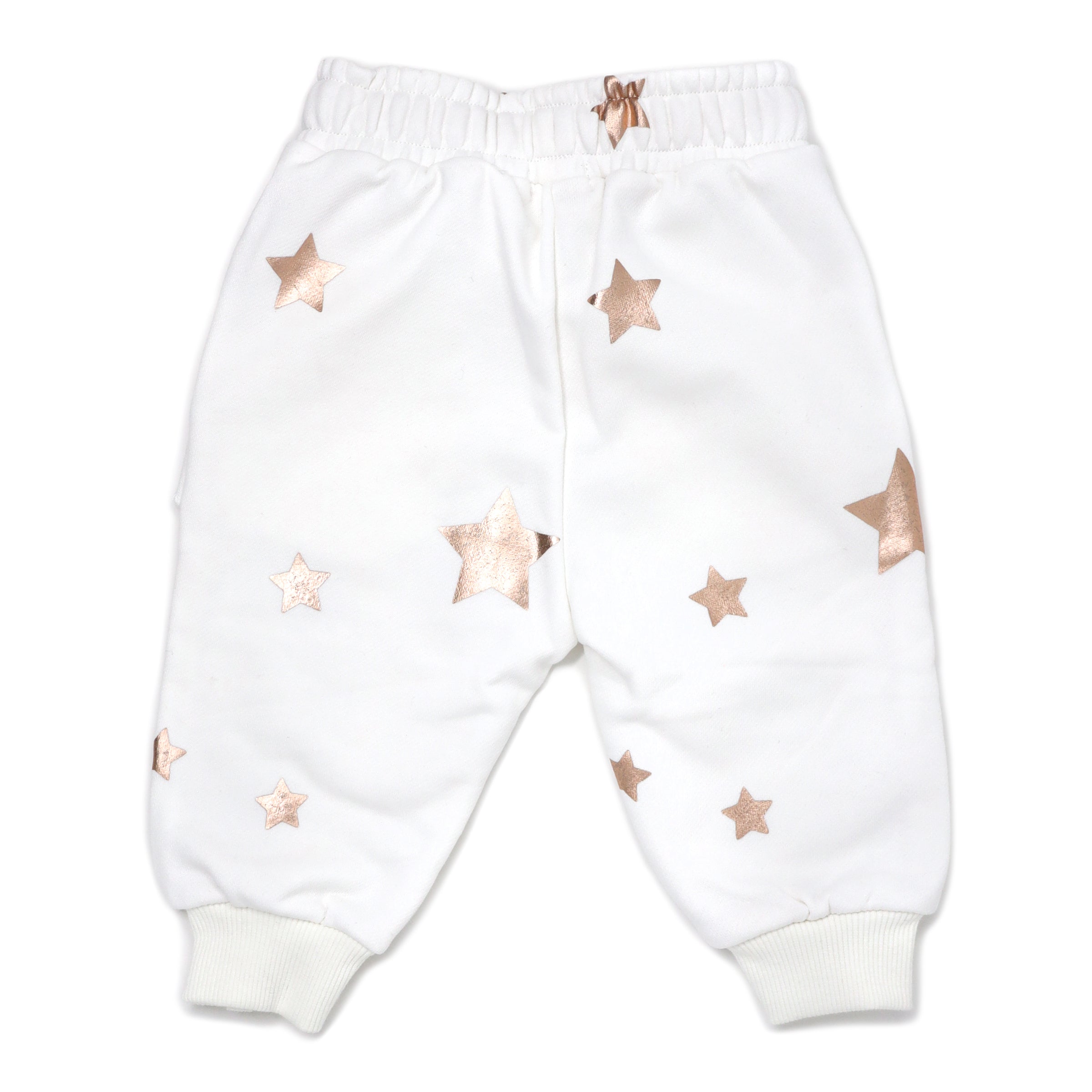 oh baby! Rose Gold Stars Millie Pocket Jogger - Cream