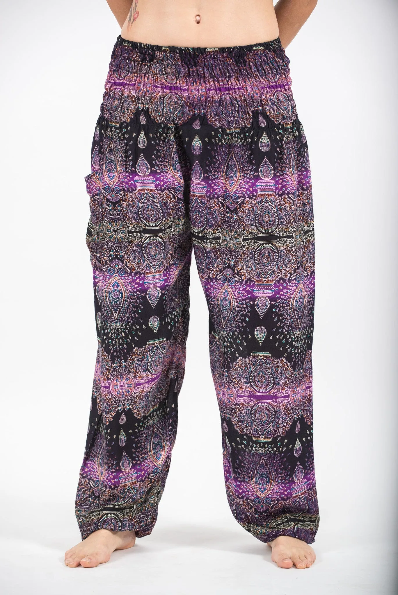 Paisley Women's Harem Pants in Purple