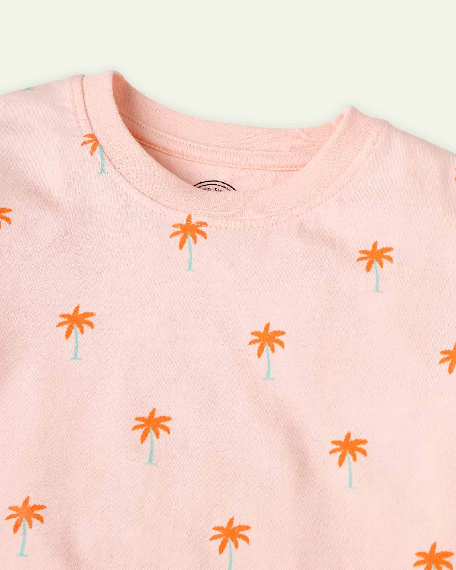 Peach Printed T-Shirt