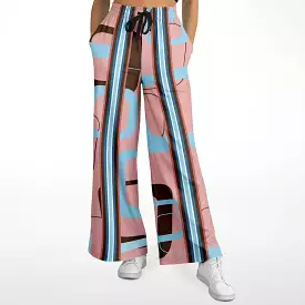 Pink Geo Striped Gallagher SW Stretchy Phat Bellbottoms