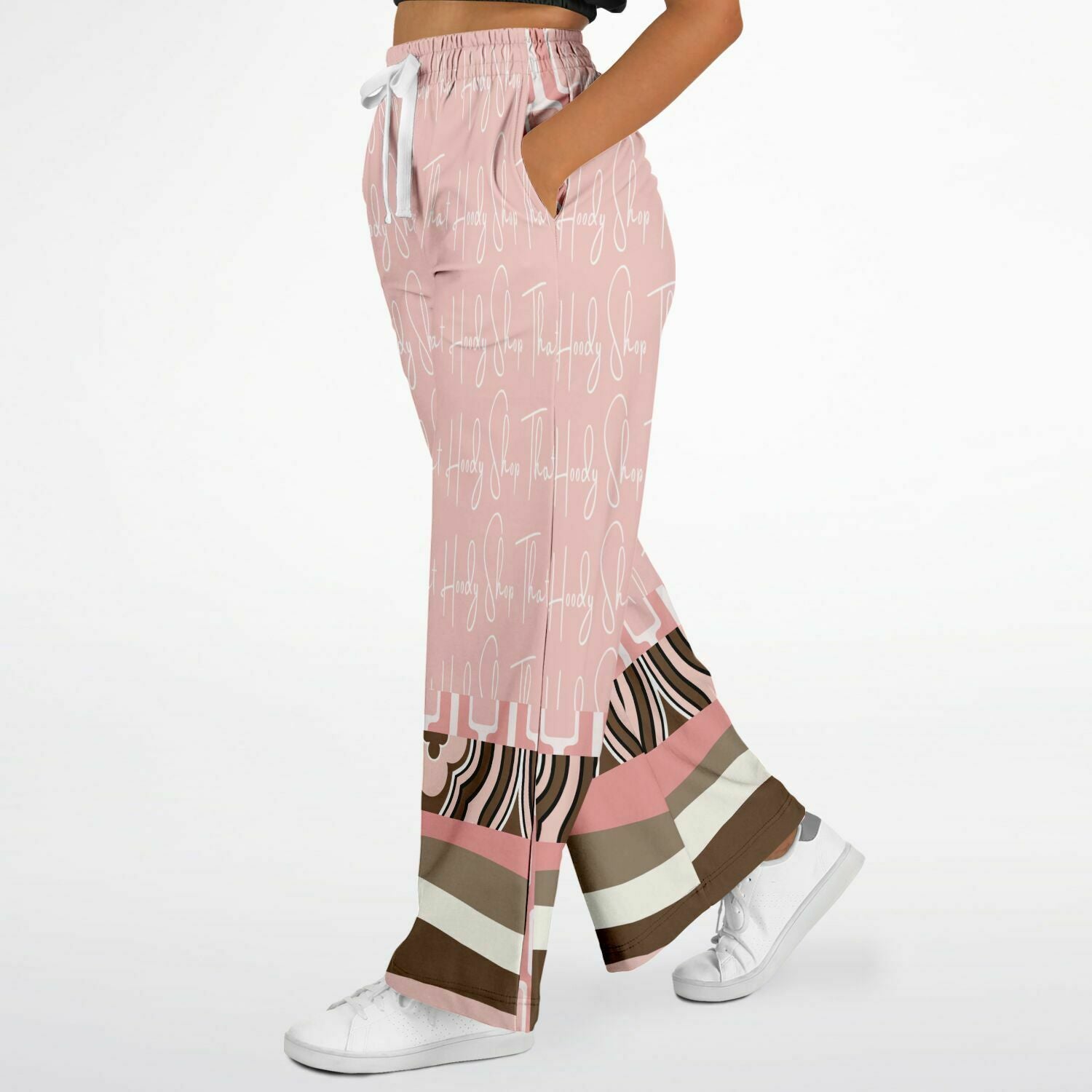 Pink Geo Zebra SW Signature Stretchy Phat Bellbottoms