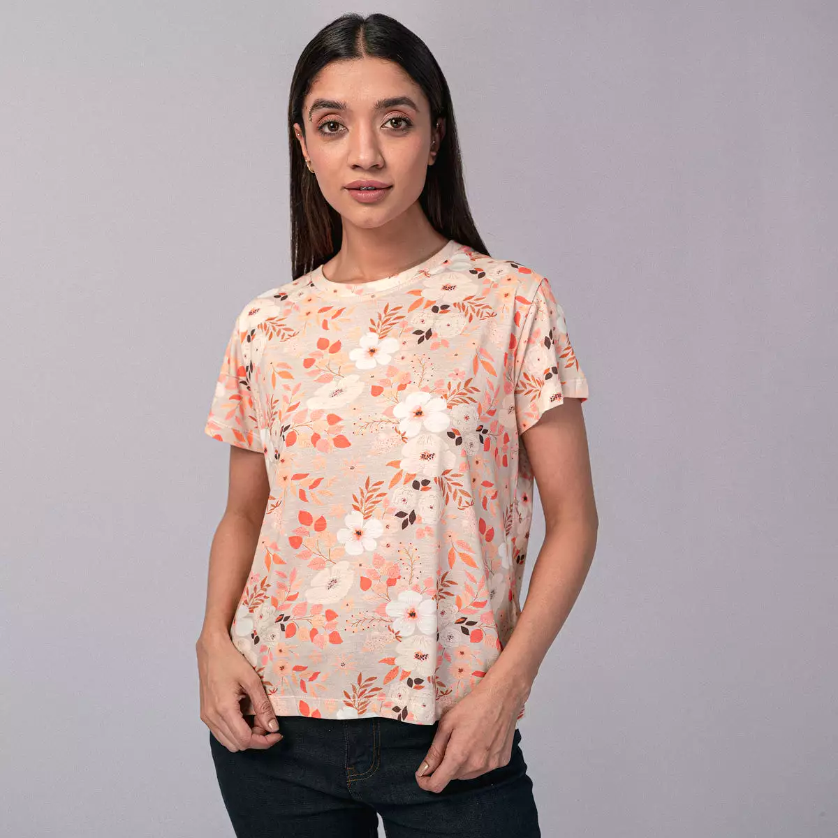 Printed & Embroidered T-Shirt - HSSW1230012