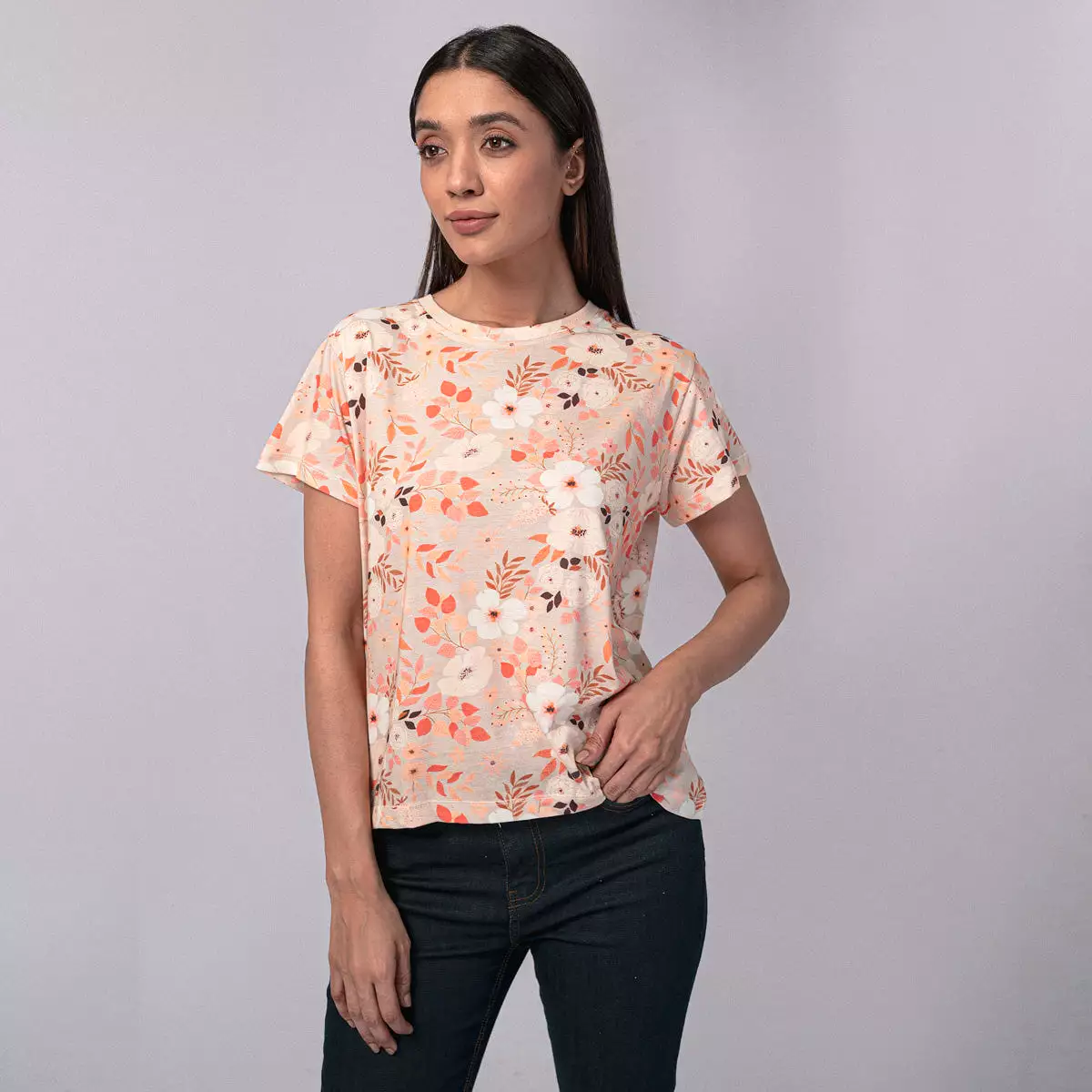 Printed & Embroidered T-Shirt - HSSW1230012