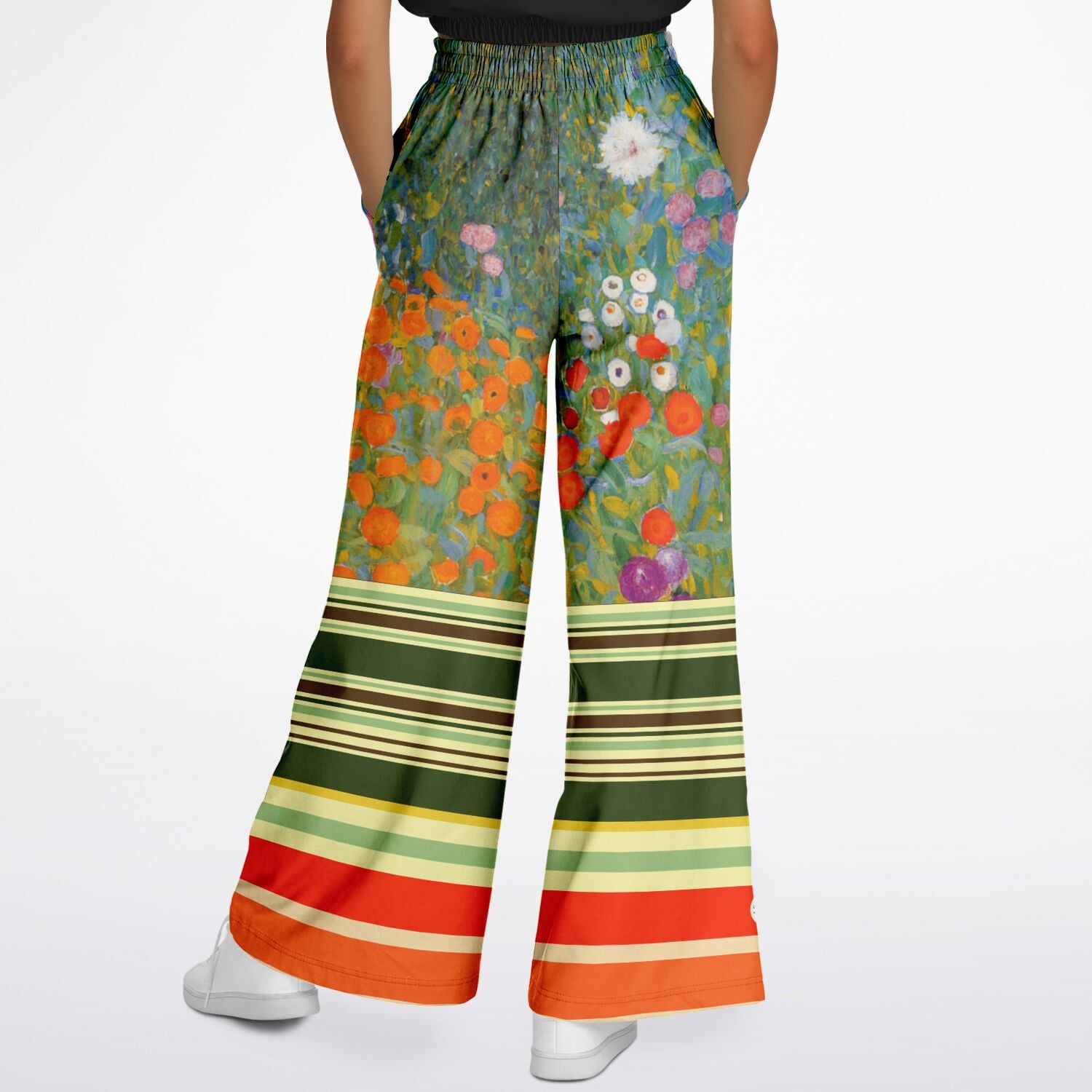 Secret Garden Floral Eco-Poly Stretchy Phat Bellbottoms