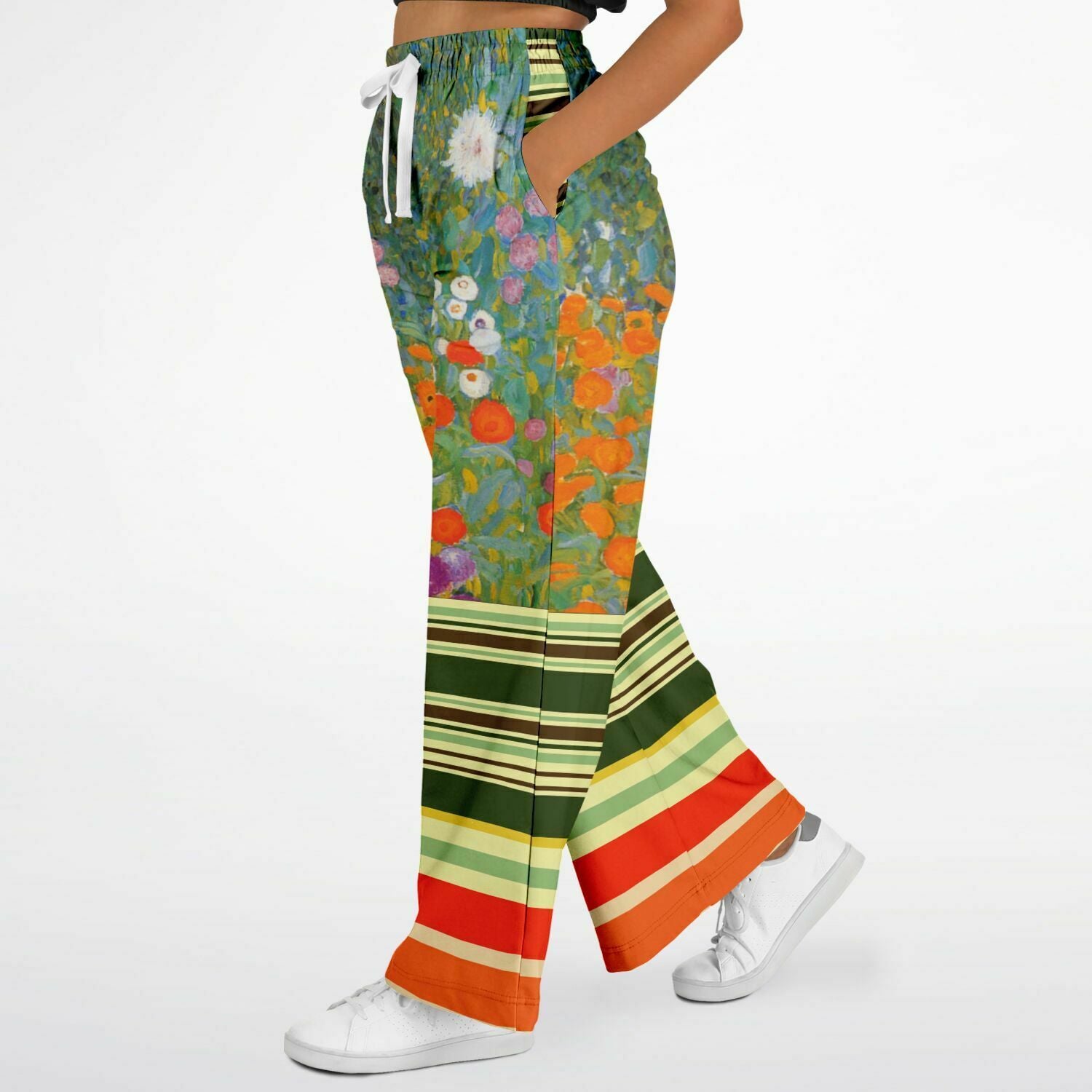 Secret Garden Floral Eco-Poly Stretchy Phat Bellbottoms