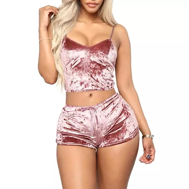 Sexy Velvet Nightwear Pajama Sets