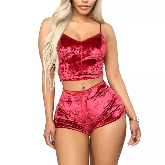 Sexy Velvet Nightwear Pajama Sets