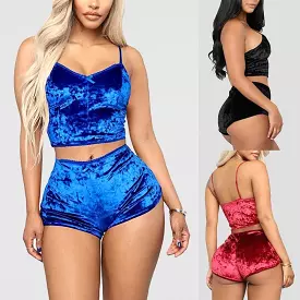 Sexy Velvet Nightwear Pajama Sets