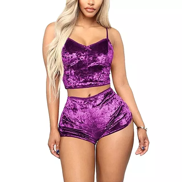 Sexy Velvet Nightwear Pajama Sets