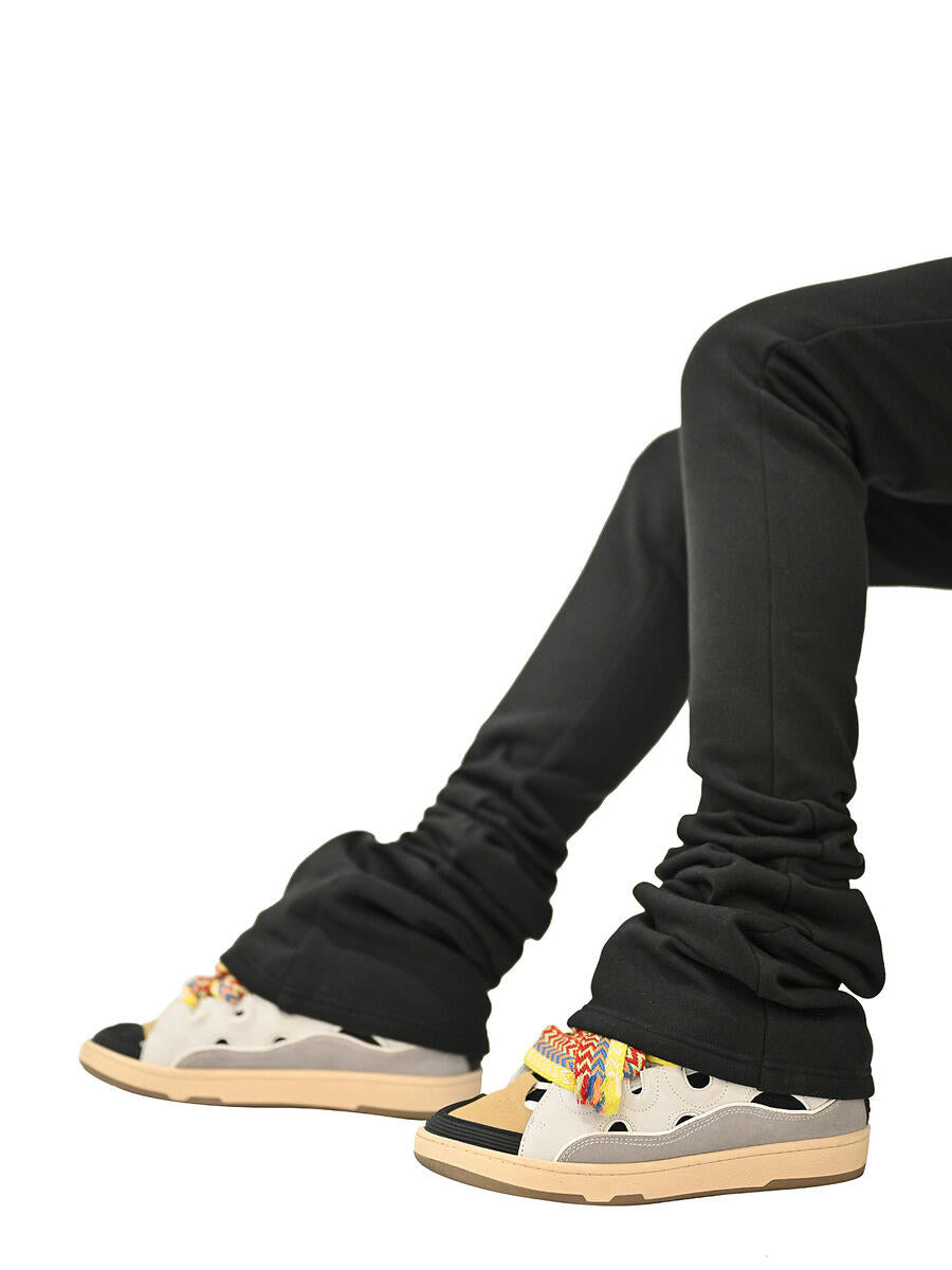 Si Tu Veux VEUX SUPER STACKED JOGGER (BLACK)