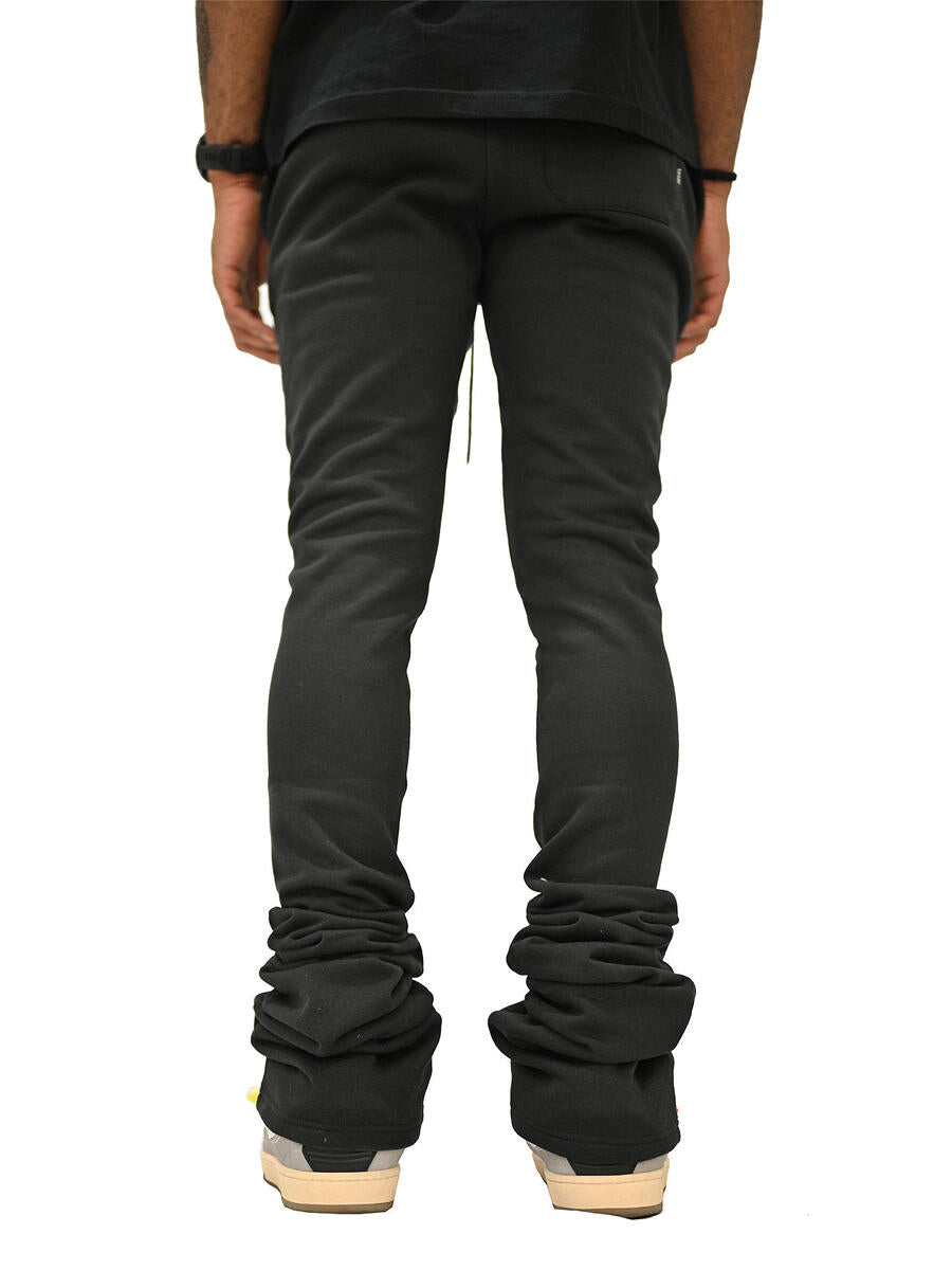 Si Tu Veux VEUX SUPER STACKED JOGGER (BLACK)