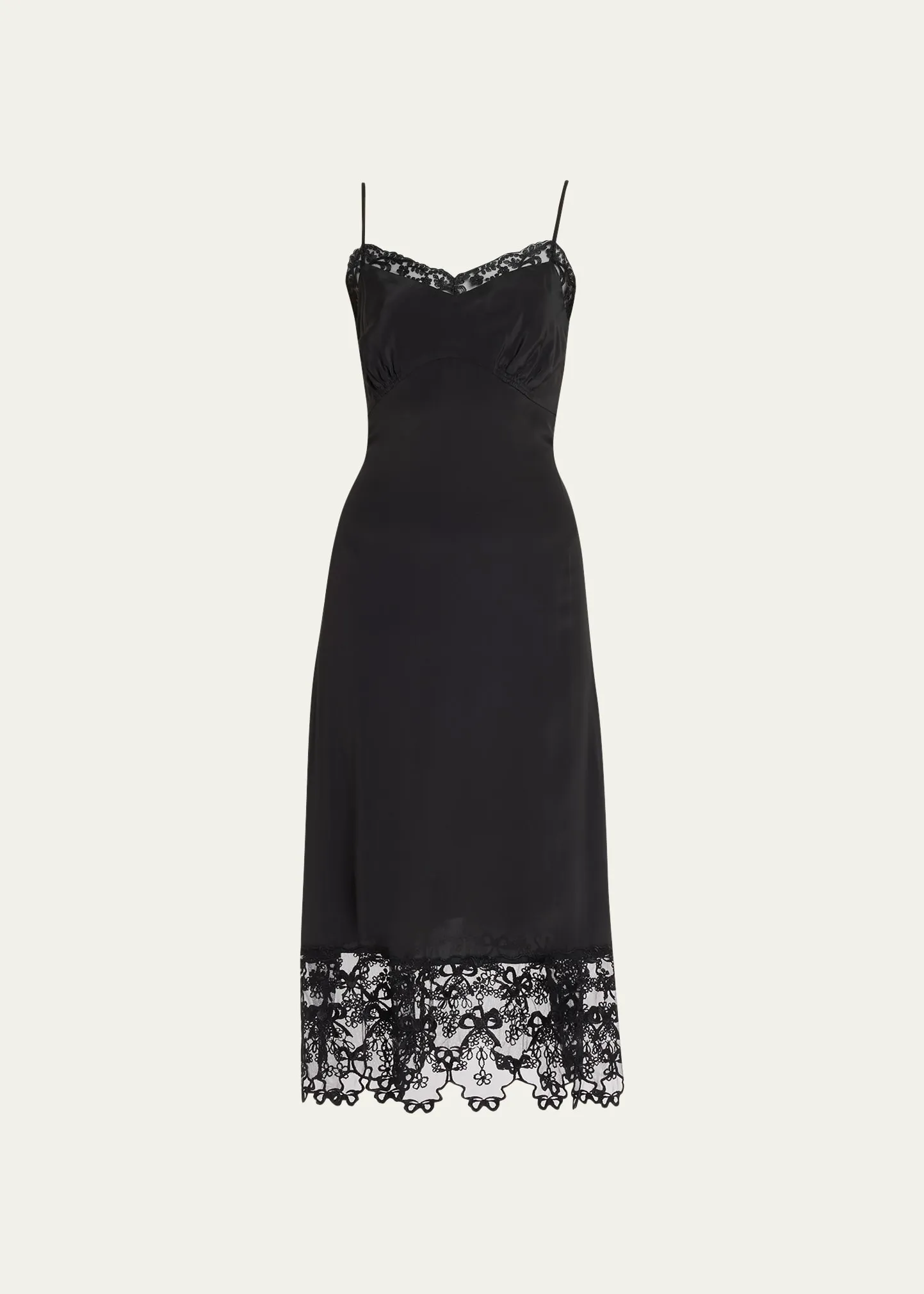 Simone Rocha Lace-Trim Slip Dress