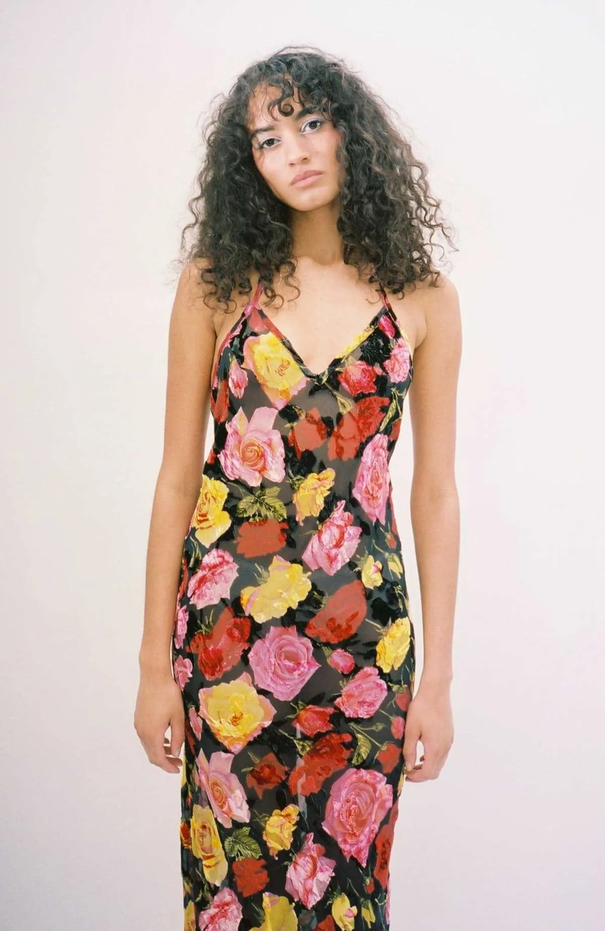 Slip Dress - Rose Burnout