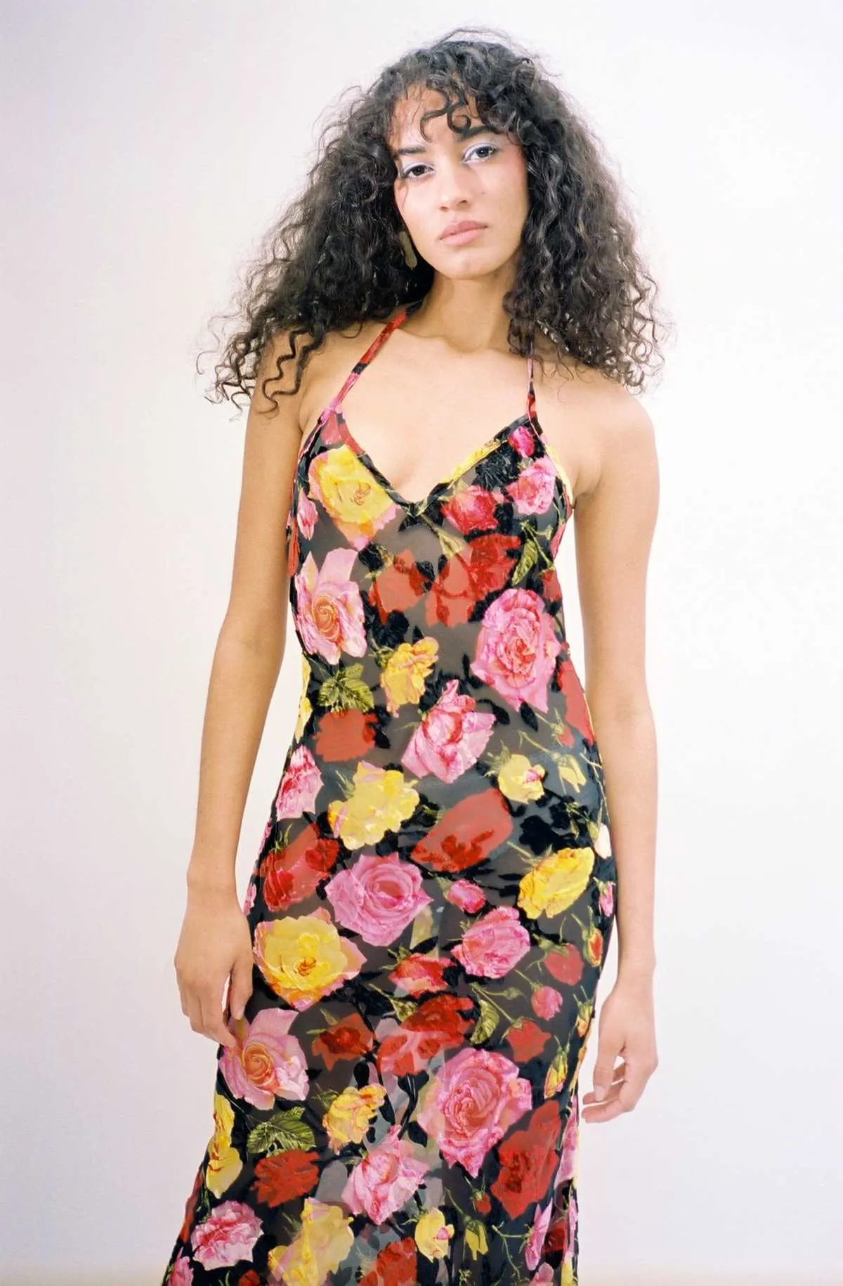 Slip Dress - Rose Burnout