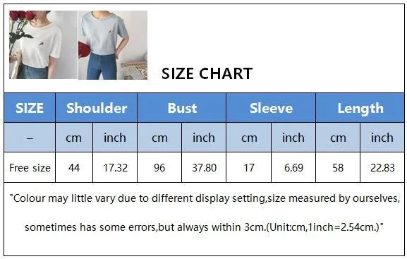 Summer Style Cute Avocado Embroidery Short Sleeve T-shirt for Women