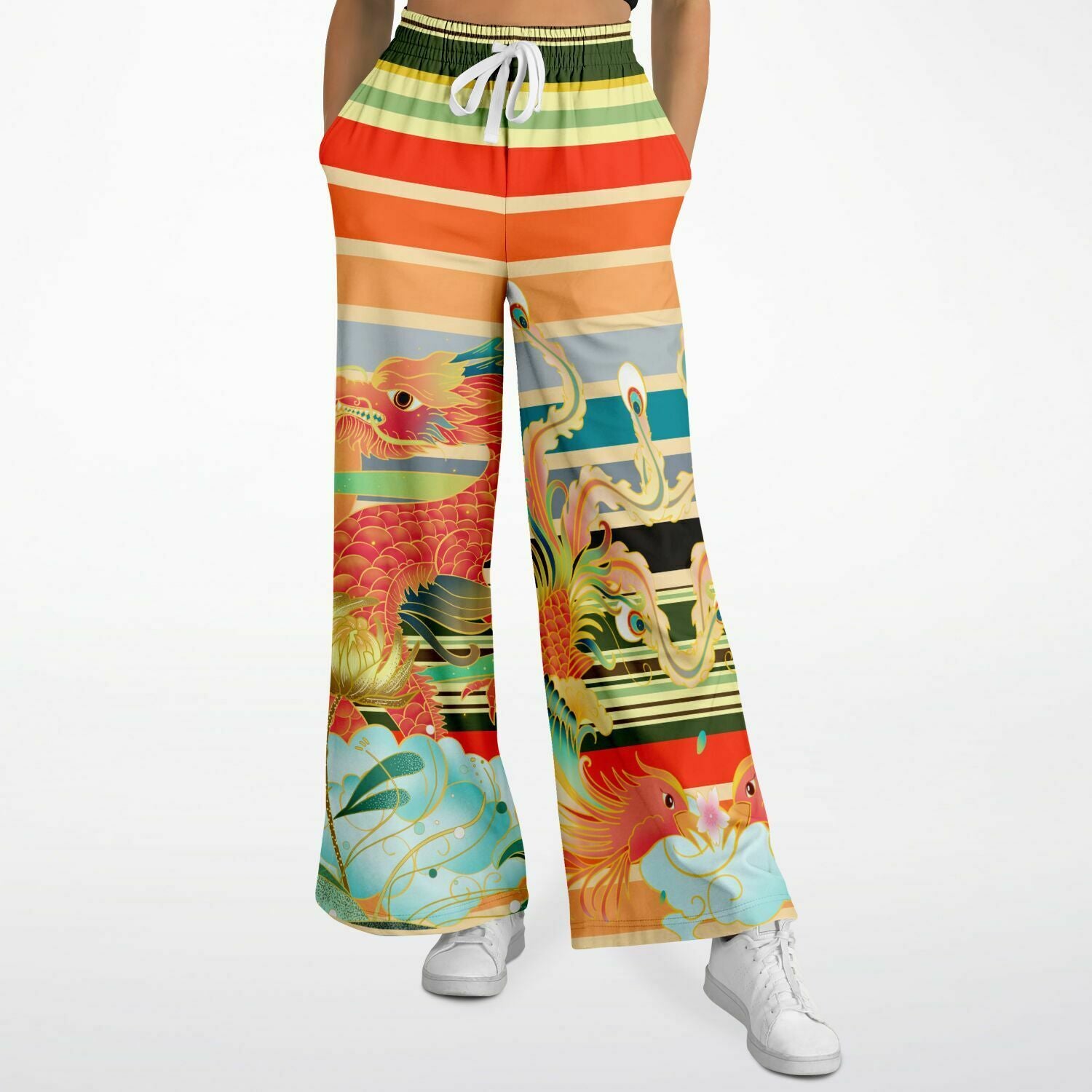 The Koi Dragon Eco-Poly Stretchy Phat Bellbottoms