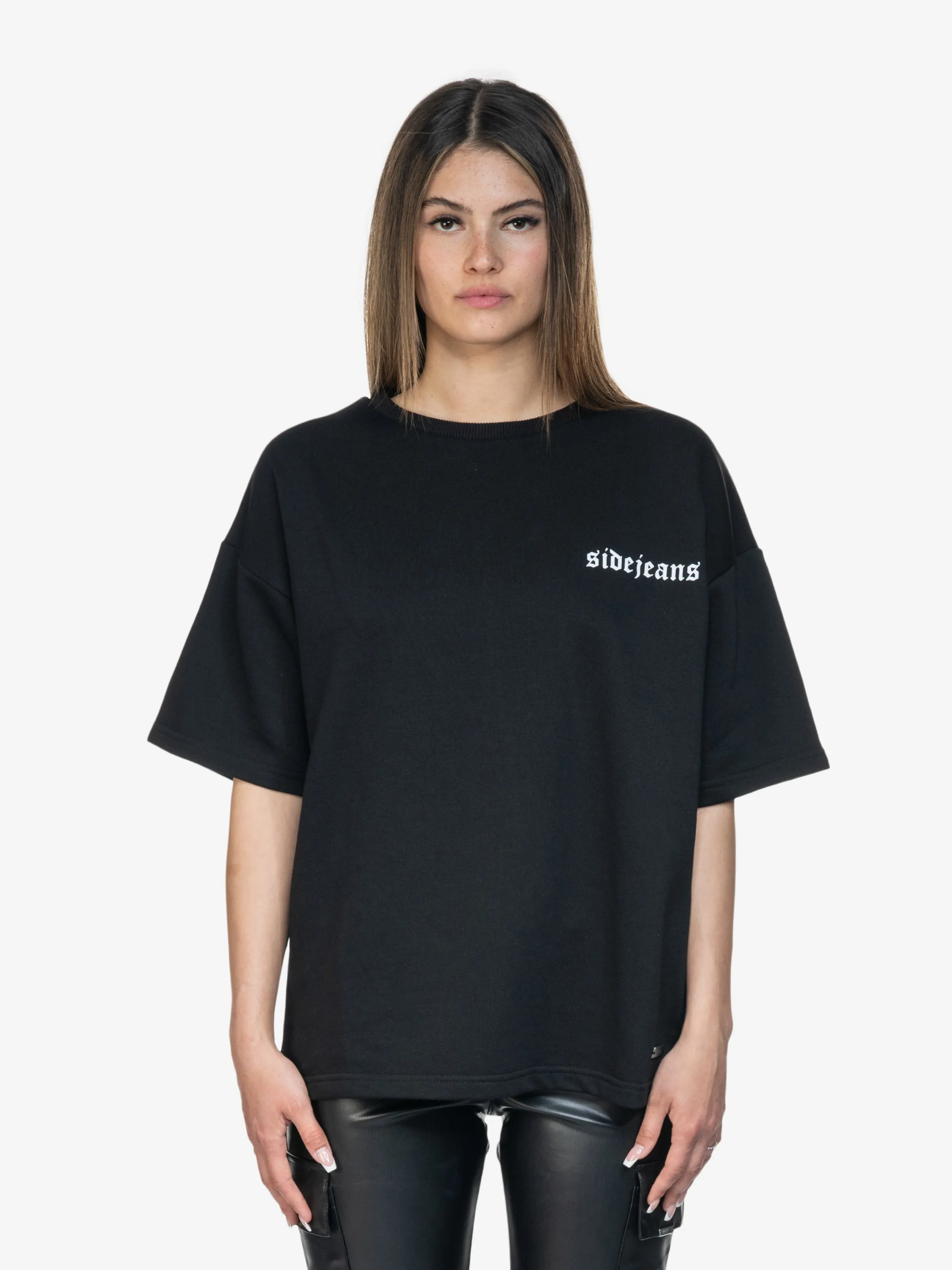 THINKING BACKPRINT SIDEJEANS TEE BLACK