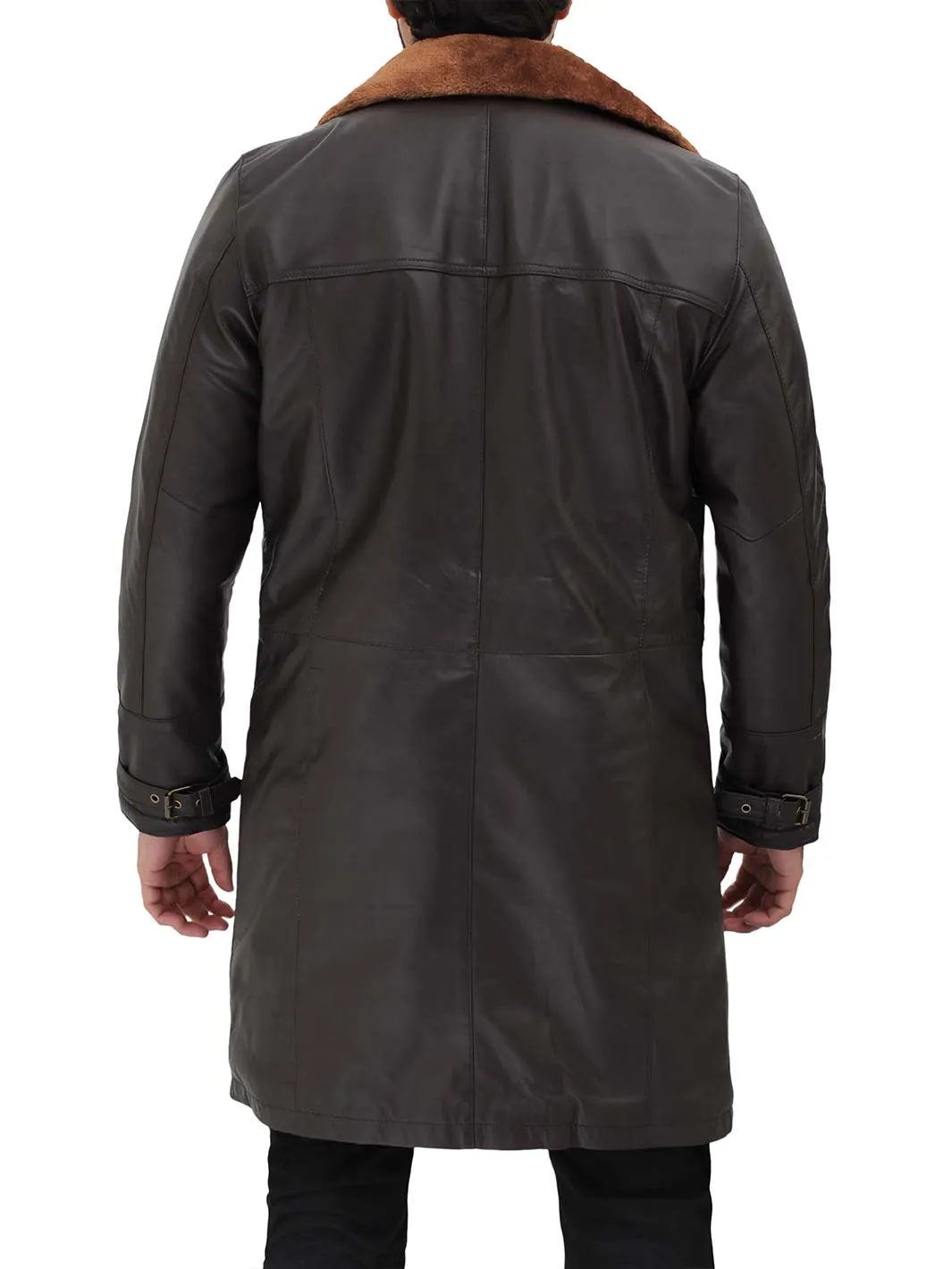 Turlock Dark Brown Shearling Coat For Men