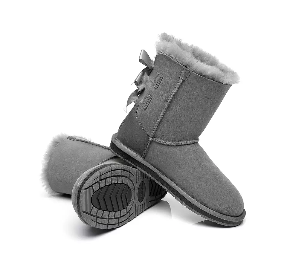 UGG Australian Shepherd Women Short Boots With Double Back Bow