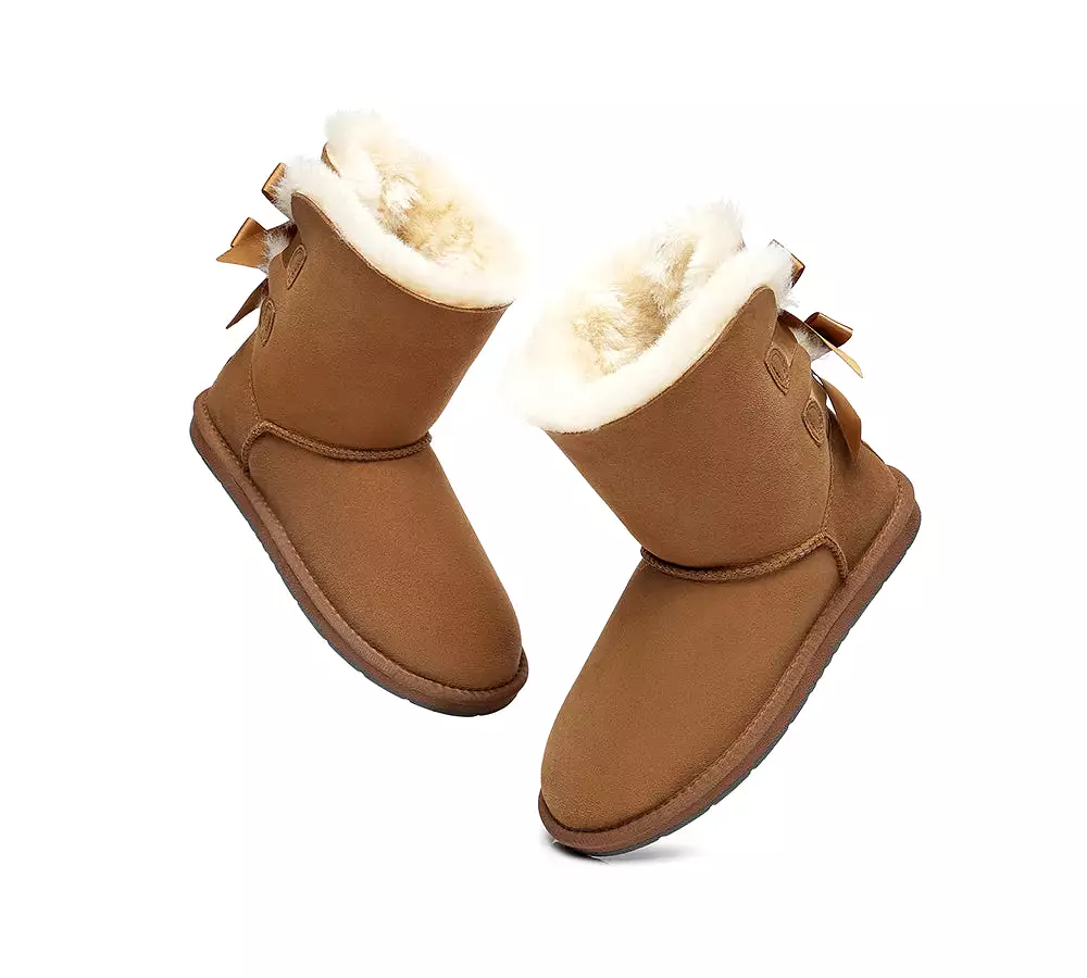 UGG Australian Shepherd Women Short Boots With Double Back Bow