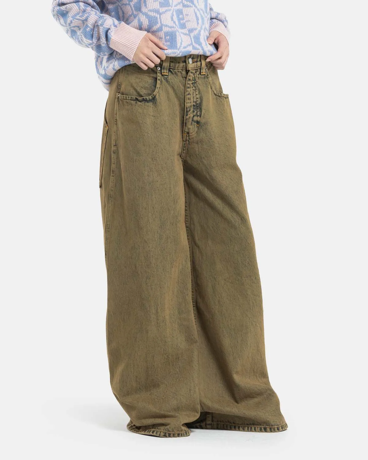 Ultra Wide Leg Jean - Swamp