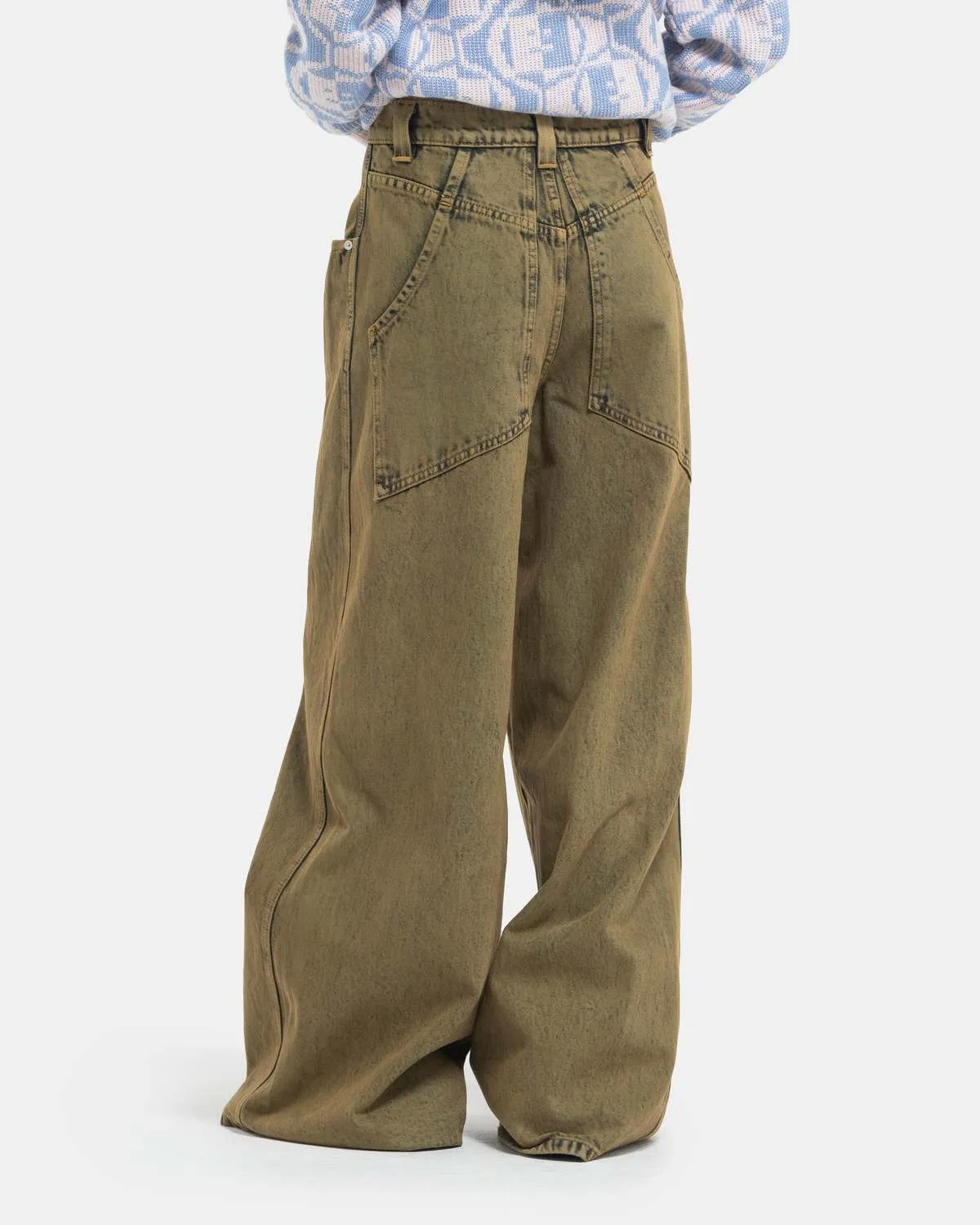 Ultra Wide Leg Jean - Swamp