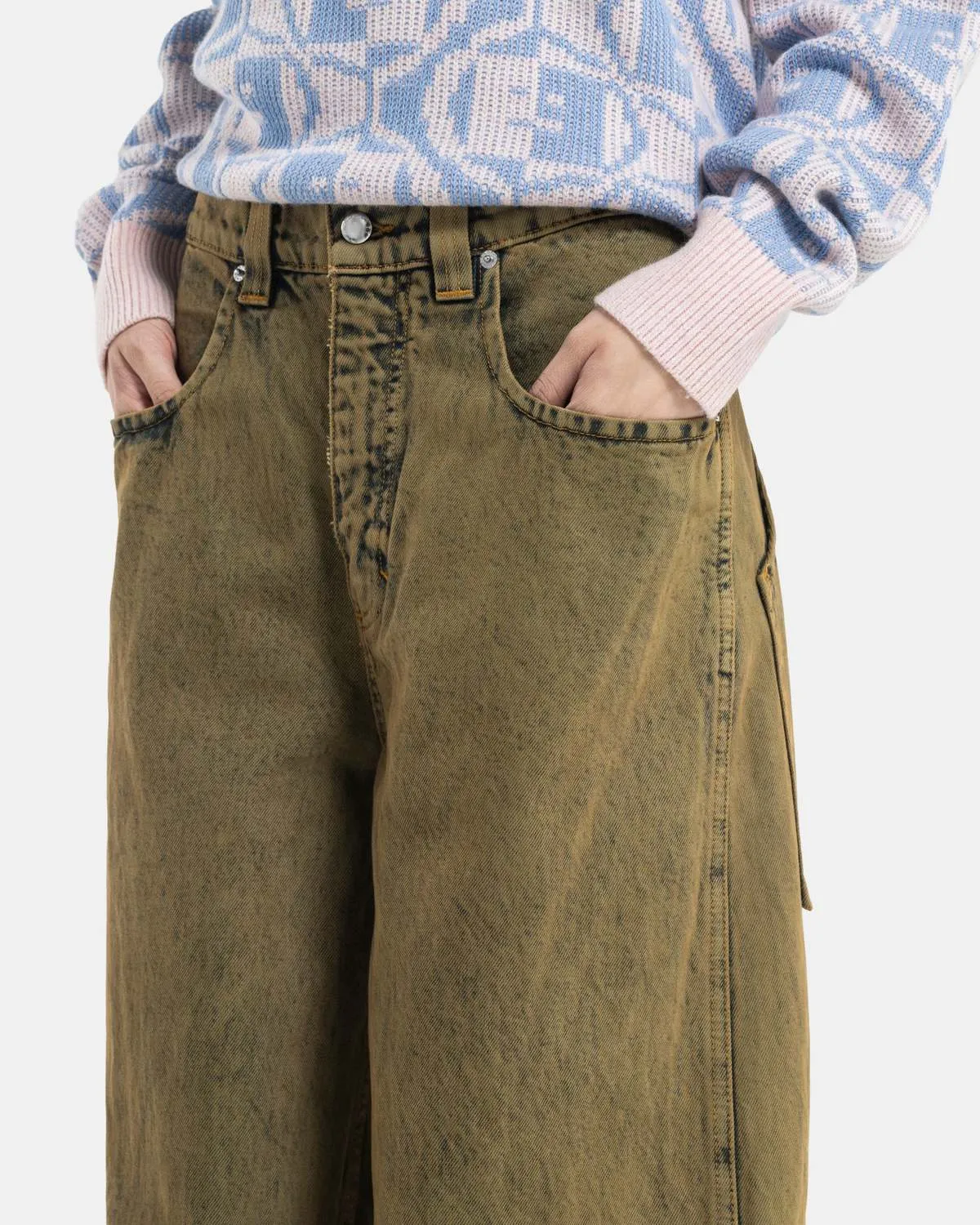 Ultra Wide Leg Jean - Swamp